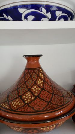 Hand made tajine for serving and cooking