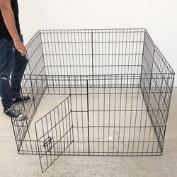 (New) $44 Dog Pet Playpen Gate Fence 8-Panels X (30” Tall X 24” Wide) 