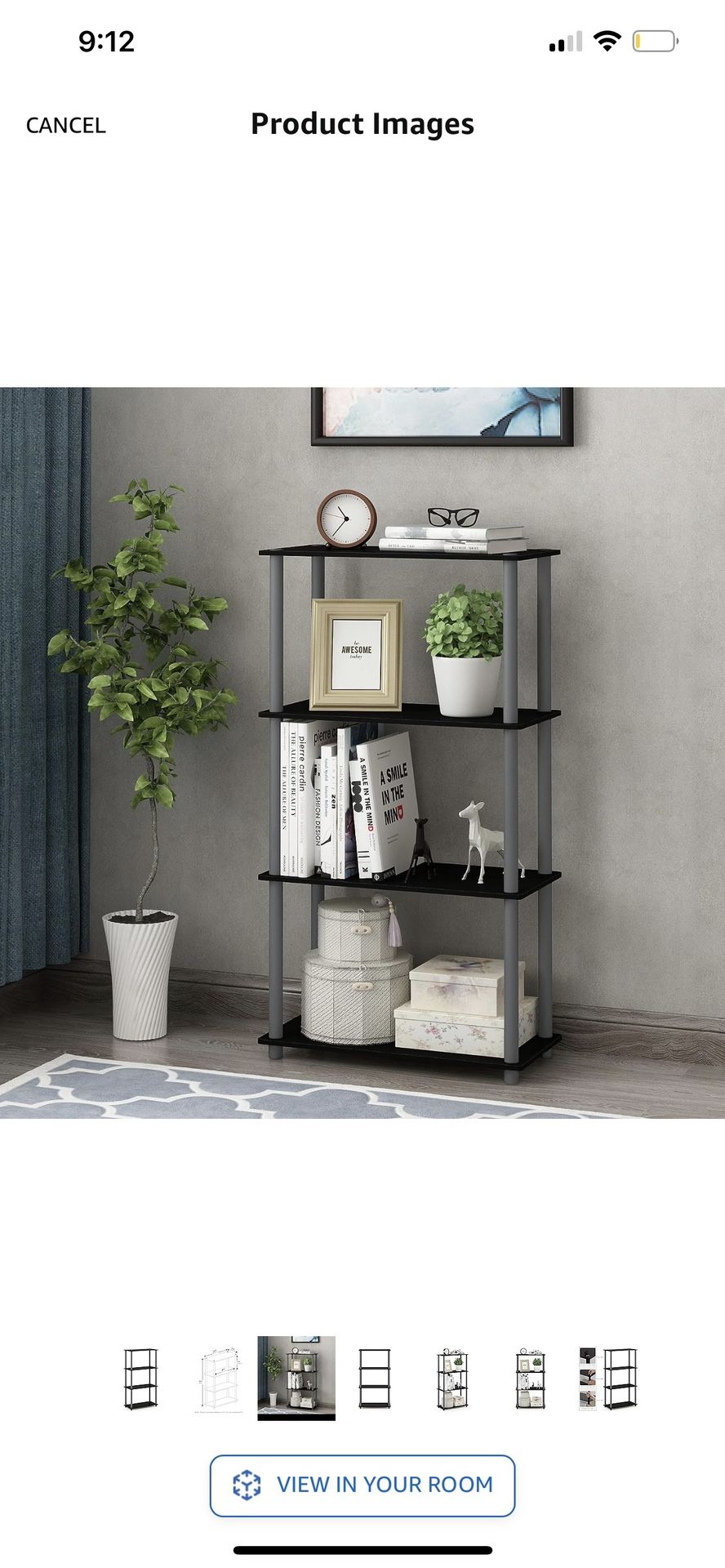 Shelf Display Rack - Black/Grey