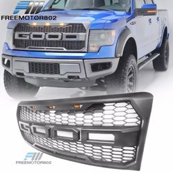 Fits 09-14 Ford F-150 Front Bumper Upper Grille Matte Black
