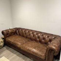 Brown Leather Couch