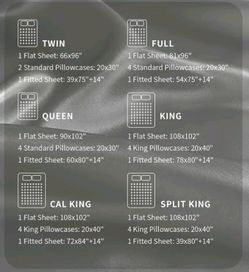 Satin 6 Piece Sheet Set $30