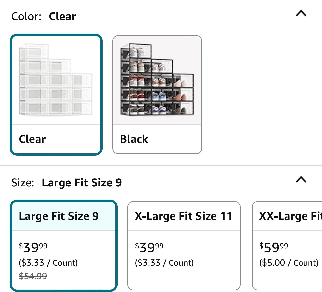 SEE SPRING Large 12 Pack Shoe Storage Box