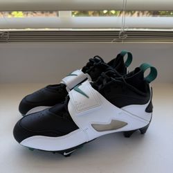 Nike Diamond Turf 93 TD Cleats Mens Size 8 Black White Green Football HF5298-102