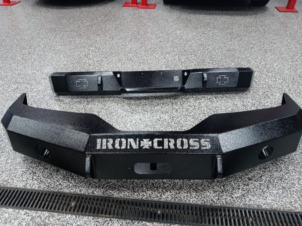 Iron cross front and rear bumper