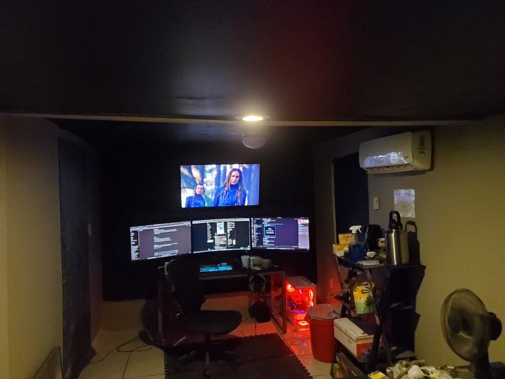 Two 32" Sharp 1080p TVs W/ Dual Desk Mount