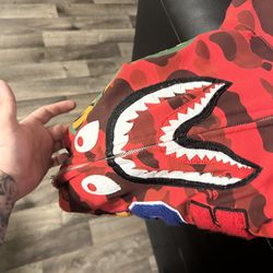 Red Bathing Ape Hoodie