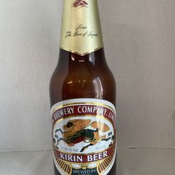 KIRIN BEER PLASTIC DISPLAY BOTTLE  - 15 1/2" TALL -  EXCELLENT CONDITION