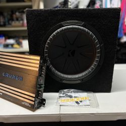 12” Kicker CompR Subwoofer With Amp 