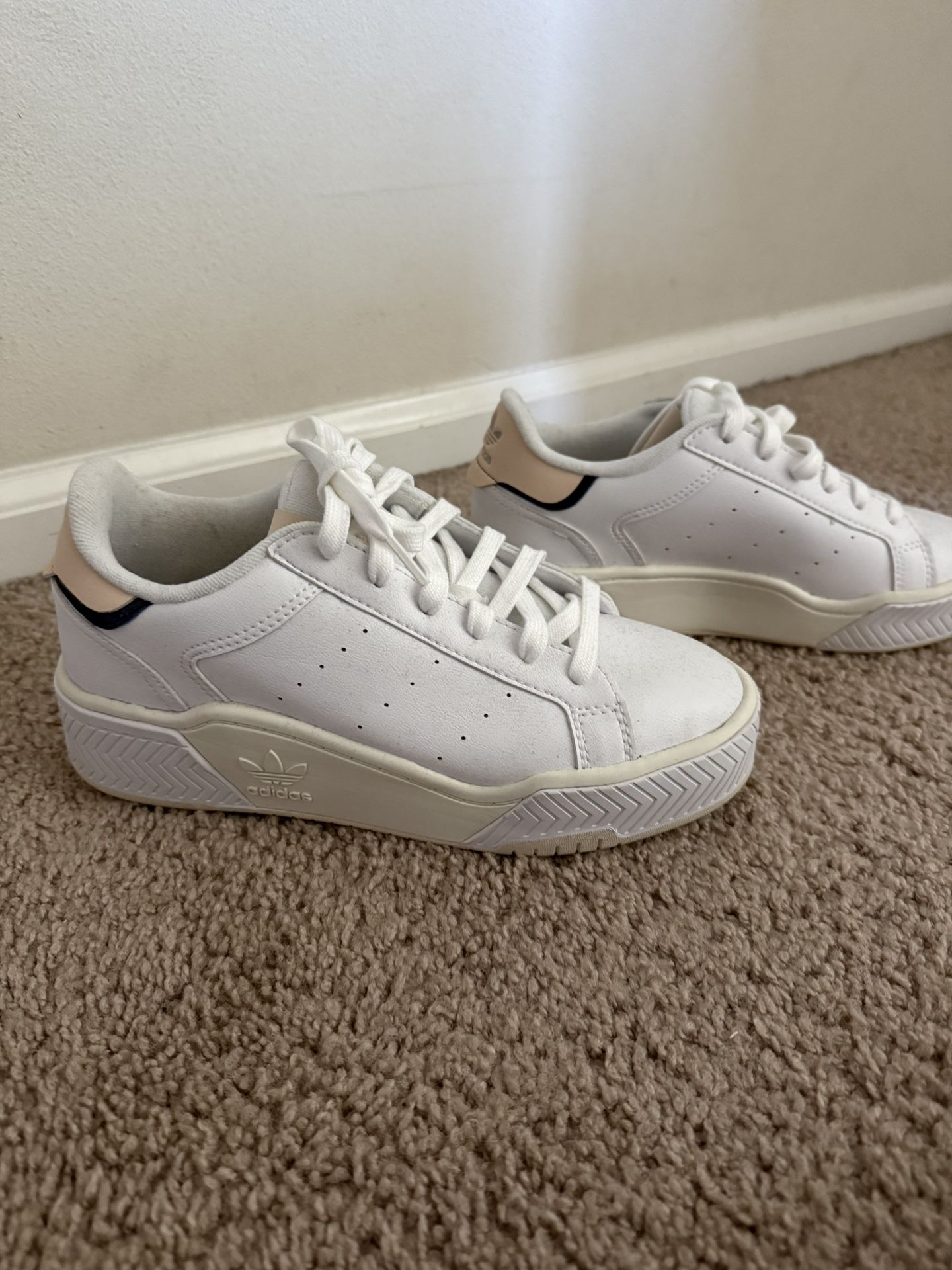 Adidas (all White street Wear Vibe For women)