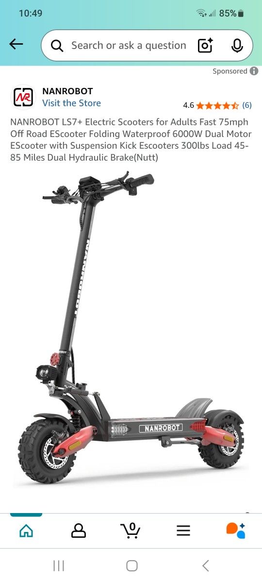 Nanrobot LS7+ Wide Body Electric Scooter