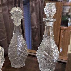Anchor Hocking Wexford Diamond Wine Decanters