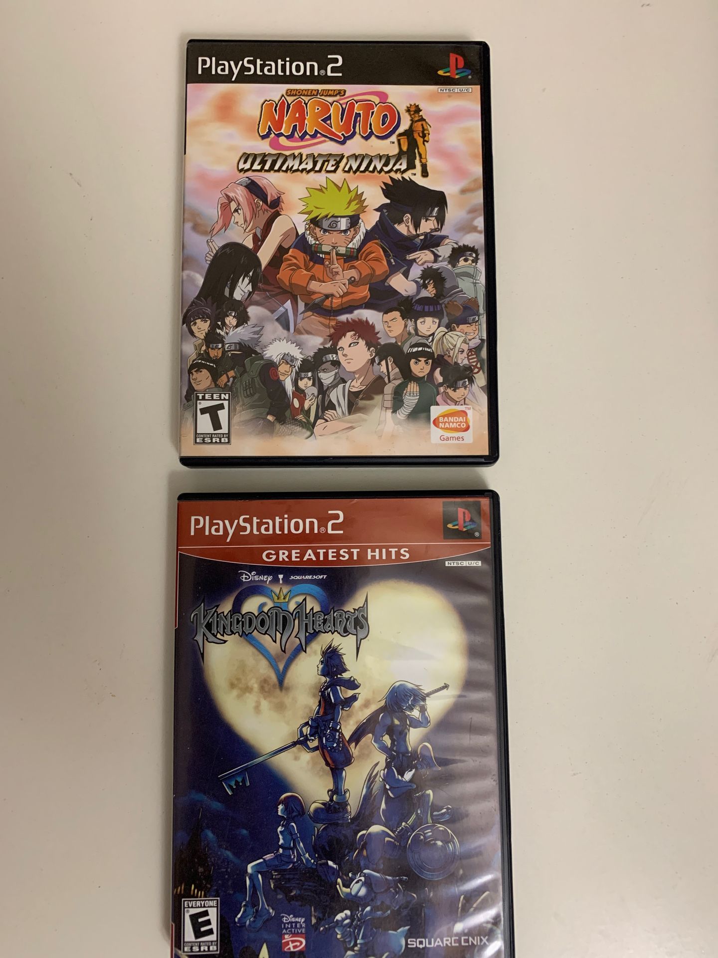 PlayStation PS2 naruto and kingdom hearts games