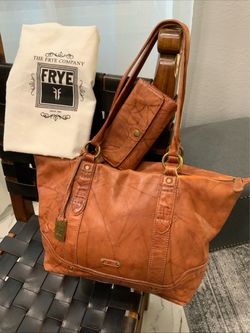 FRYE Vintage Women's Leather Tote Bag with Matching Wallet & dust bag