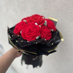 Crochet Rose Bouquet 