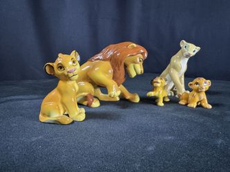 Vtg Rare Disney Figure Set by Schmid The Lion King Simba Family Ceramic 94’