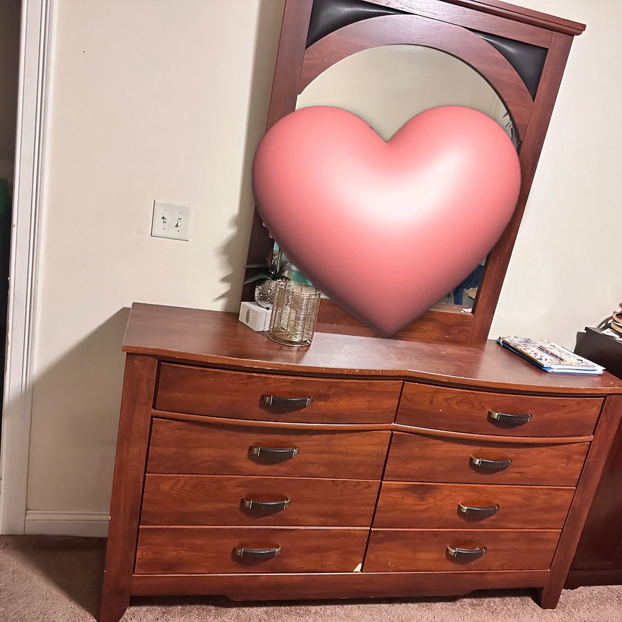 Dresser W/detachable mirror, Chest, and Nightstand
