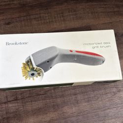 Brookstone Motorized BBQ Grill Brush Electric Rotating Cleaner
