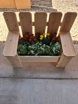Homemade planter bench style