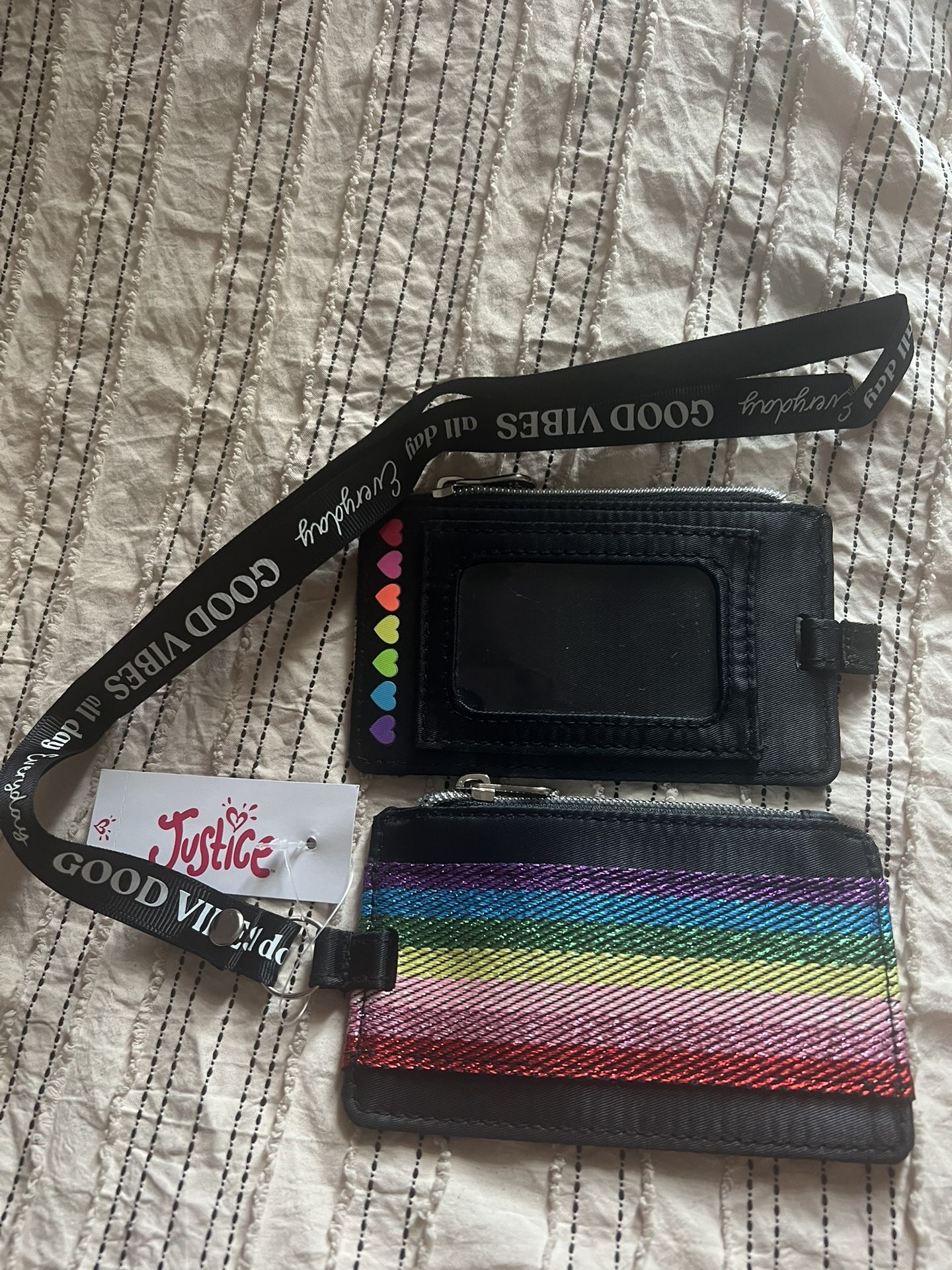 JUSTICE LANYARD I.D. Holder Wallet Justice