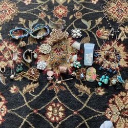 Crystal And Gem Jewelry Lot