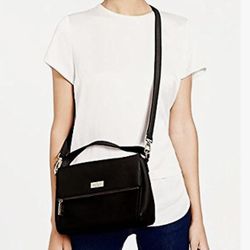 Kate Spade New York Highland Place Mini Maria Leather Crossbody, Black   Kate Spade New York Highland Place Mini Maria Leather Crossbody, Black     