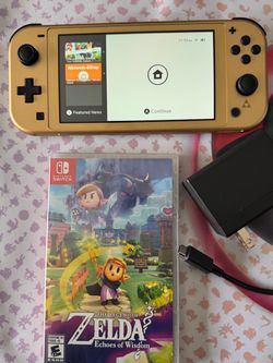 Nintendo Switch Lite Zelda Edition with Game and Charger