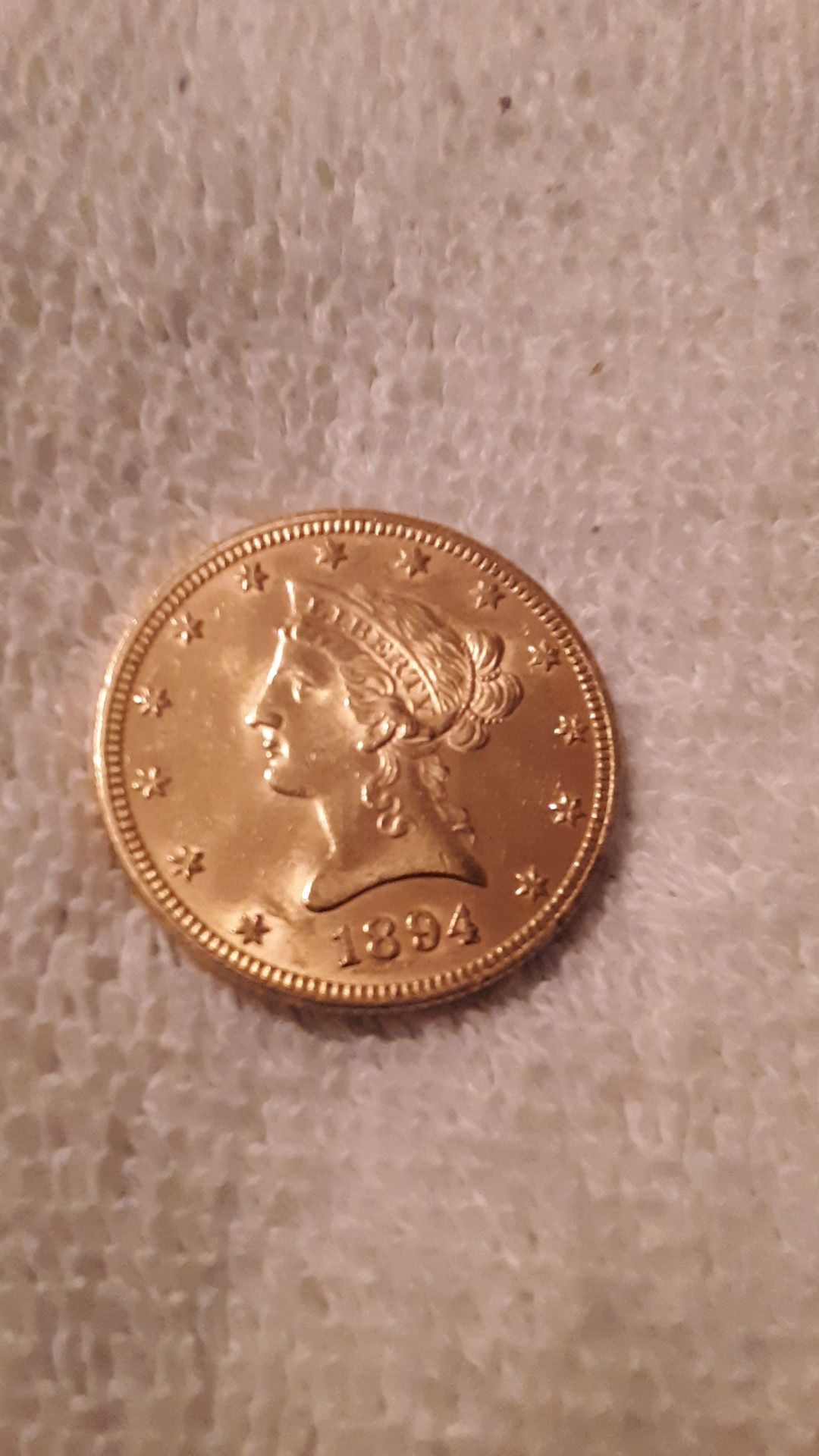 1894 GOLD $10 LIBERTY HEAD COIN B/U