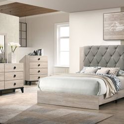 QUEEN SIZE BED FRAME ONLY WITH 1 NIGHTSTAND PICK UP TODAY