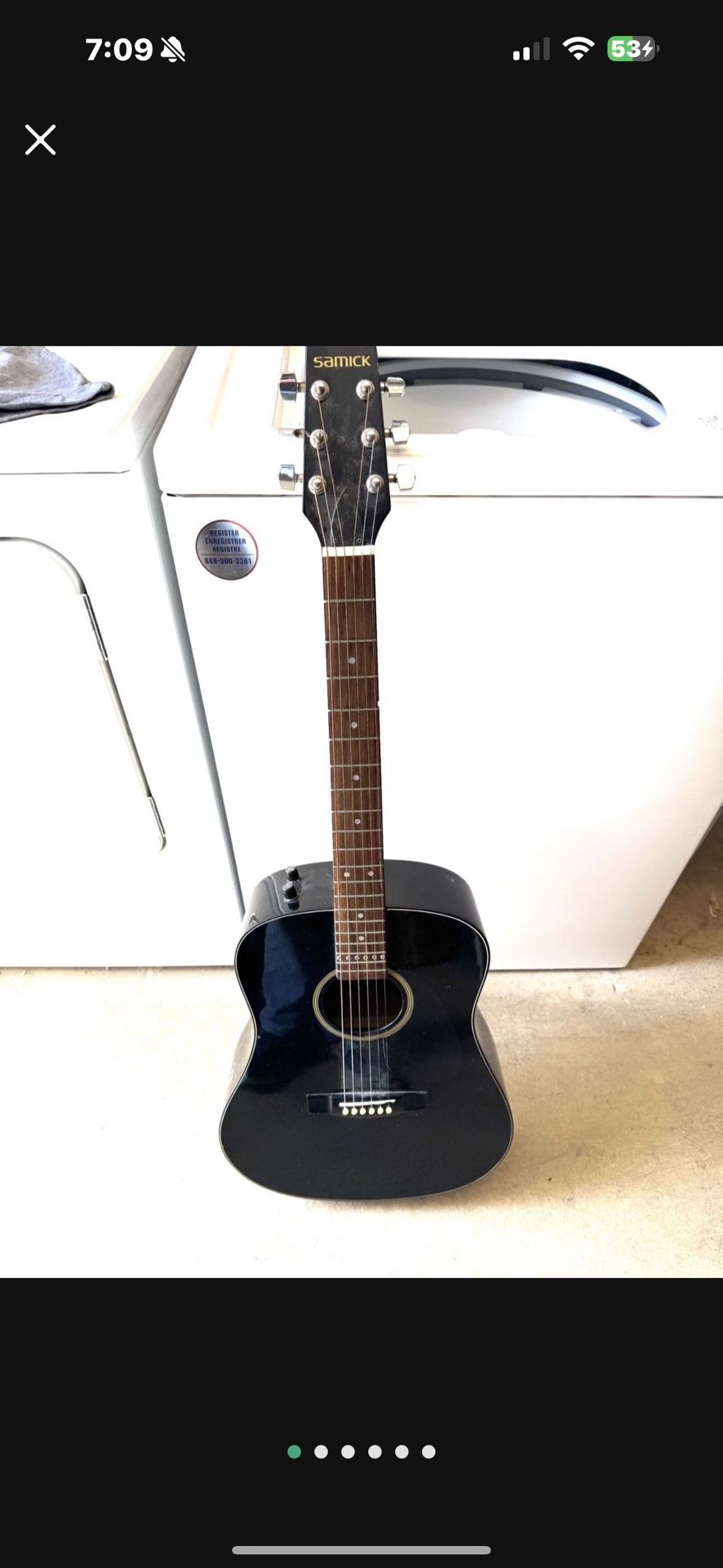 Samick SW-115 DE-BK Acoustic Guitar includes guitar Obo