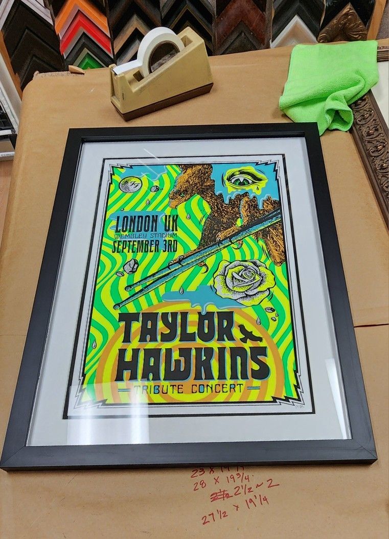 Taylor Hawkins Tribute, Original Concert poster, Artist Proof, #5 Of 125. By Artist Morning Breath.