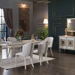 BELLONA ISTIKBAL TABLE & 6 CHAIRS ! CONSOLE IS AVAILABLE FOR ADDITIONAL COST 