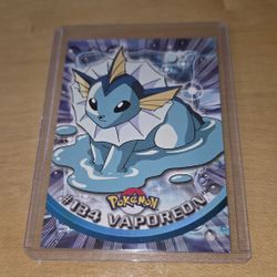 2000 Topps Pokemon TV Animation Edition Series 3 Non Holo #134 Vaporeon