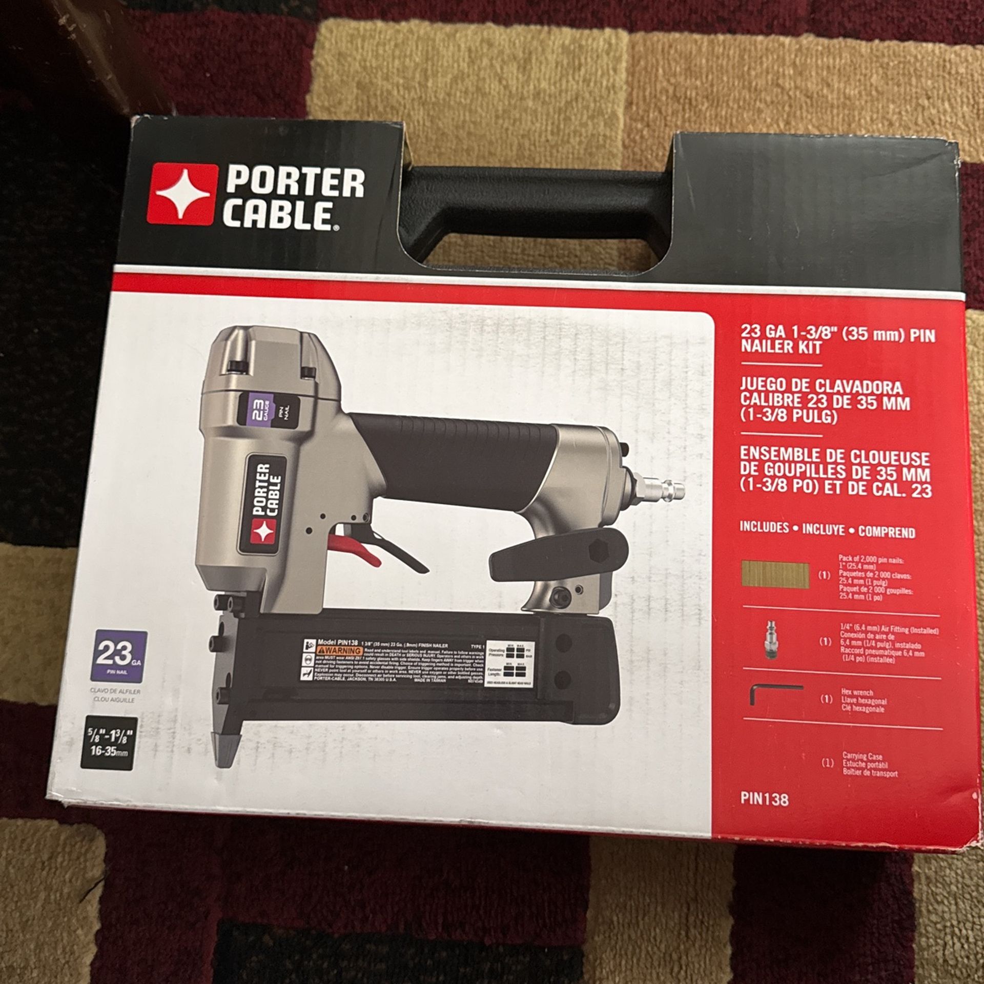 23 Gauge 1 3/8 35 Mm Pin Nailer Kit
