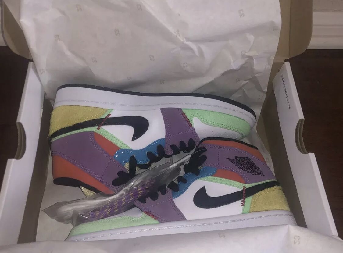 Air Jordan 1 Mid Multicolor Size 5.5W 4M BRAND NEW