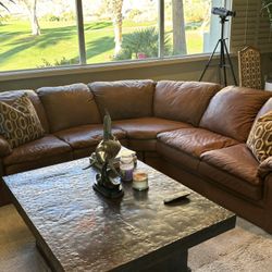 Brown Leather Couch