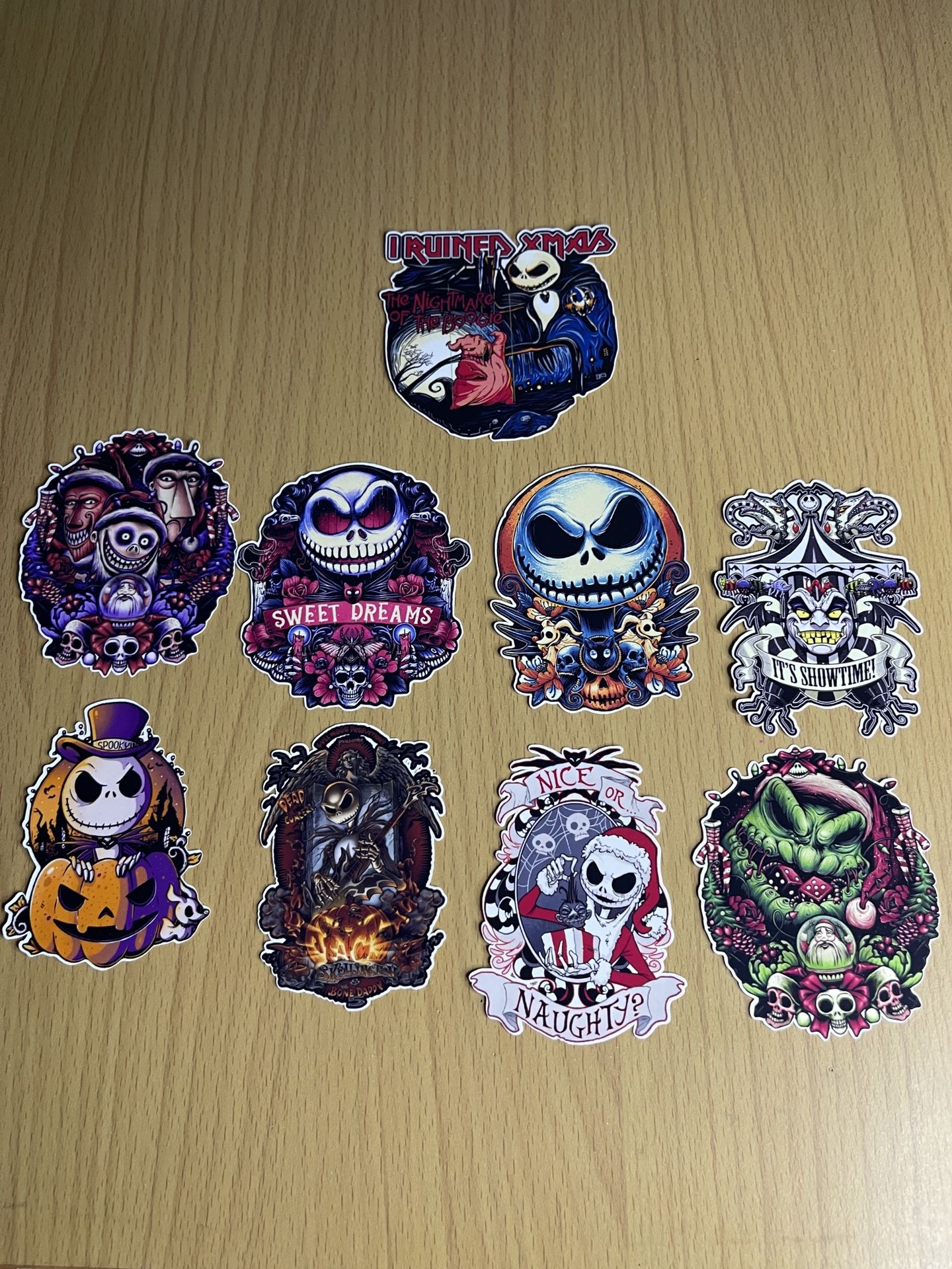 Halloween Stickers 9 Count Vinyl Glossy 