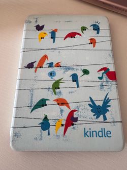 Amazon Kids Kindle ebook reader with purple case