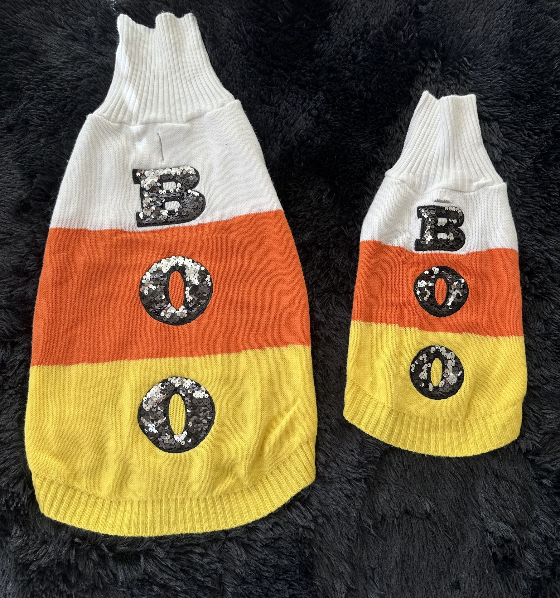 Hyde & Eek Dog Candy Corn Sweater Lot