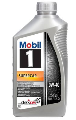 Mobil 1 Supercar Advanced Full Synthetic Motor Oil 0W-40,