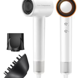Cosy Companions High-Speed Hair Dryer 150000RPM, Ionic Fast Dry, Diffuser, White