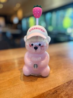 Pink Starbucks bear