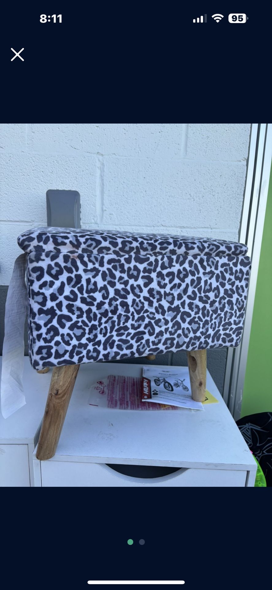 Bebe Makeup Vanity Storage Stool