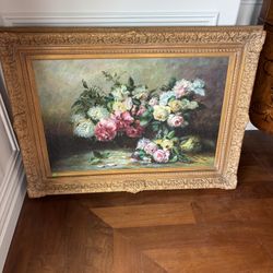 Framed Floral Painting 