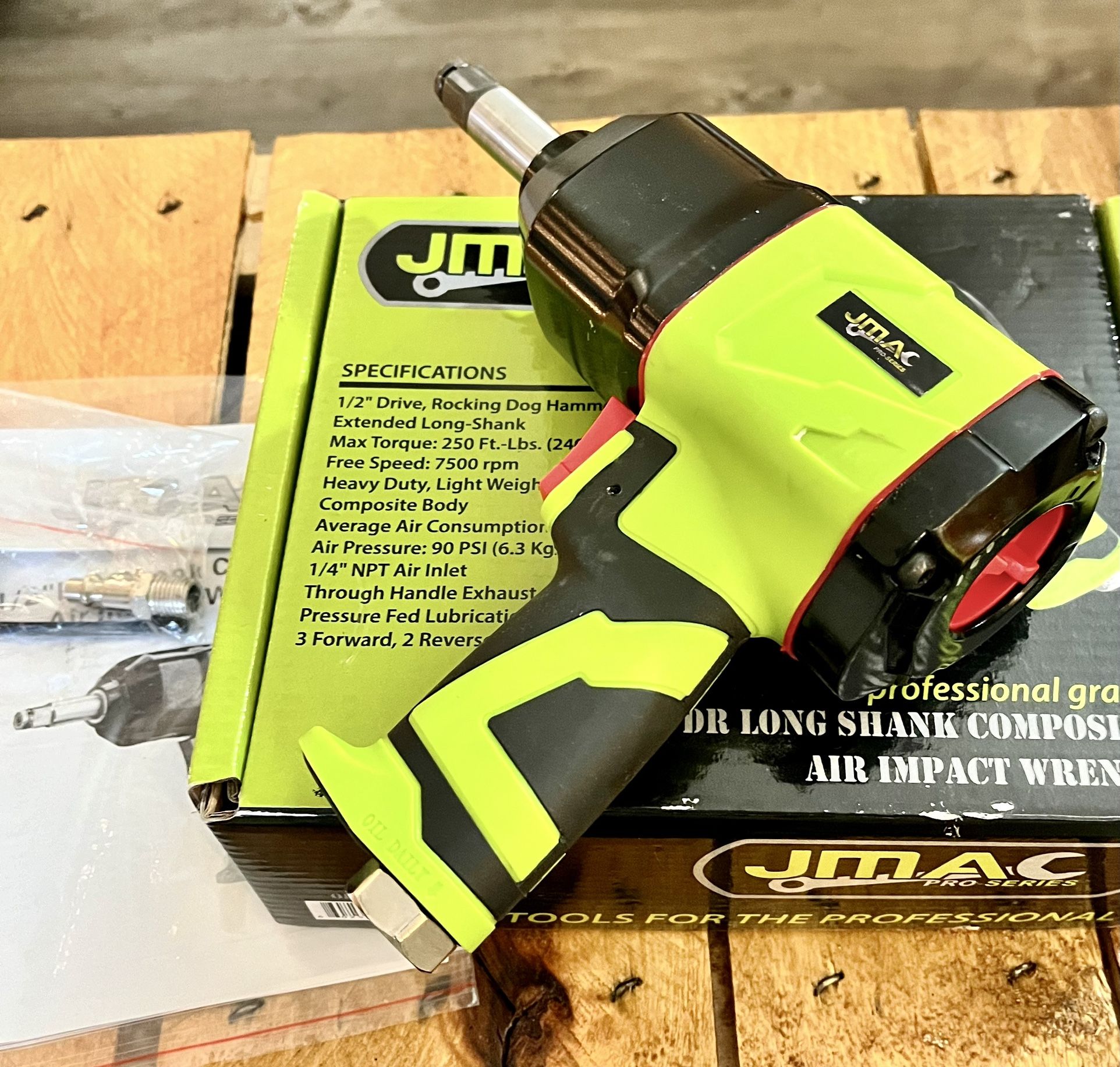 Jmac Pro Series 1/2” Dr Long Shank Composite Air Impact Wrench (SPC015296)