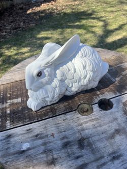 vintage rabbit garden statue