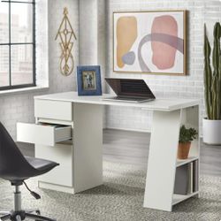 New White Desk with Storage  Or Use As A Make-Up  Vanity 