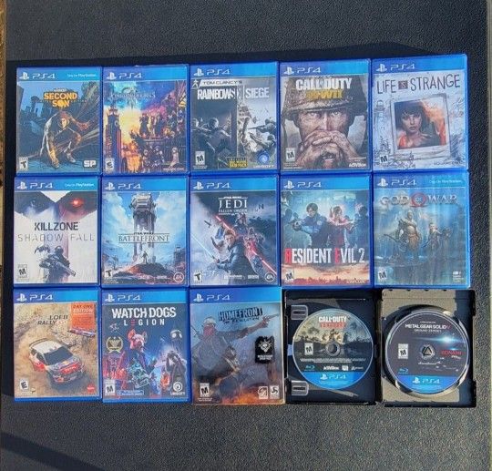 PS4 15-Game Lot Sony PlayStation 4 Games - In Good Condition- Check Description & Photos