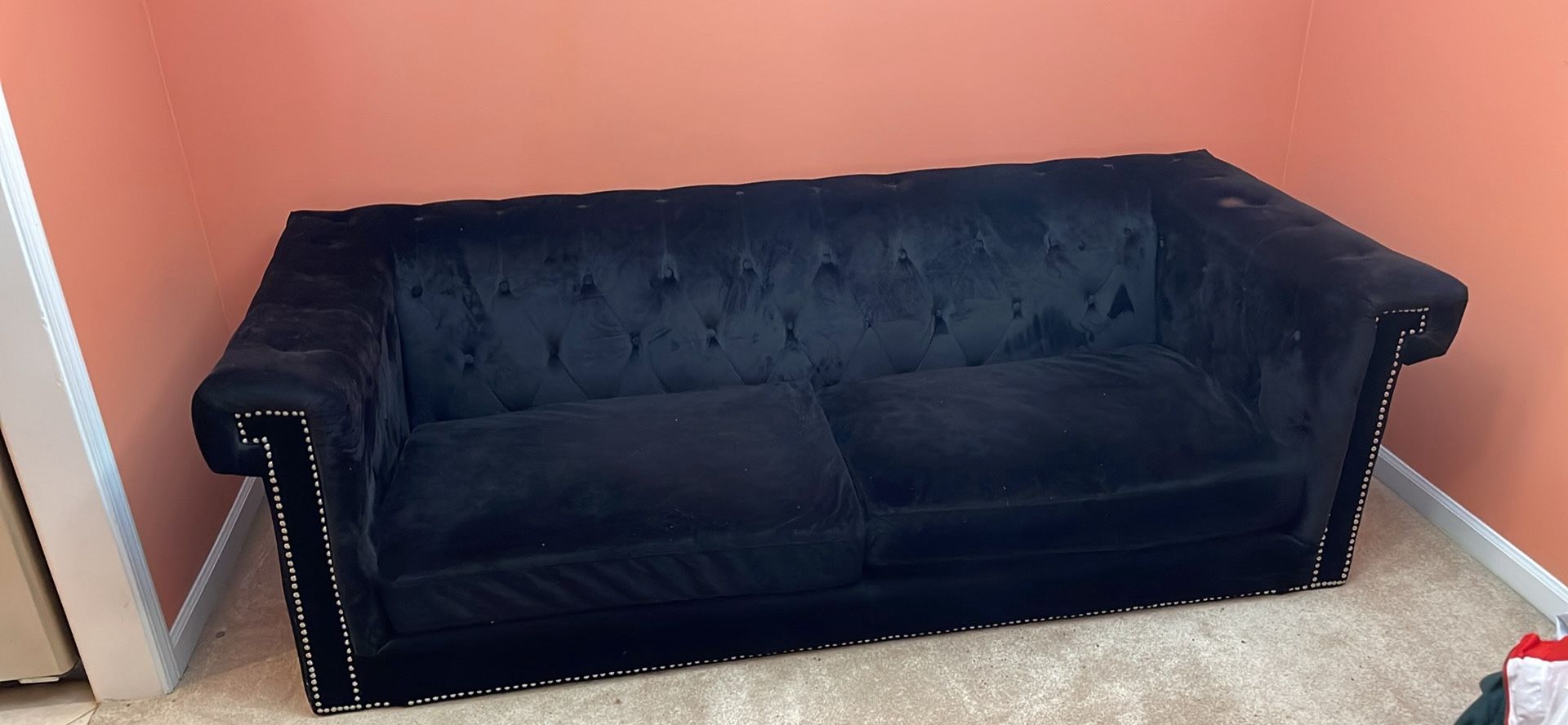 Suede couch