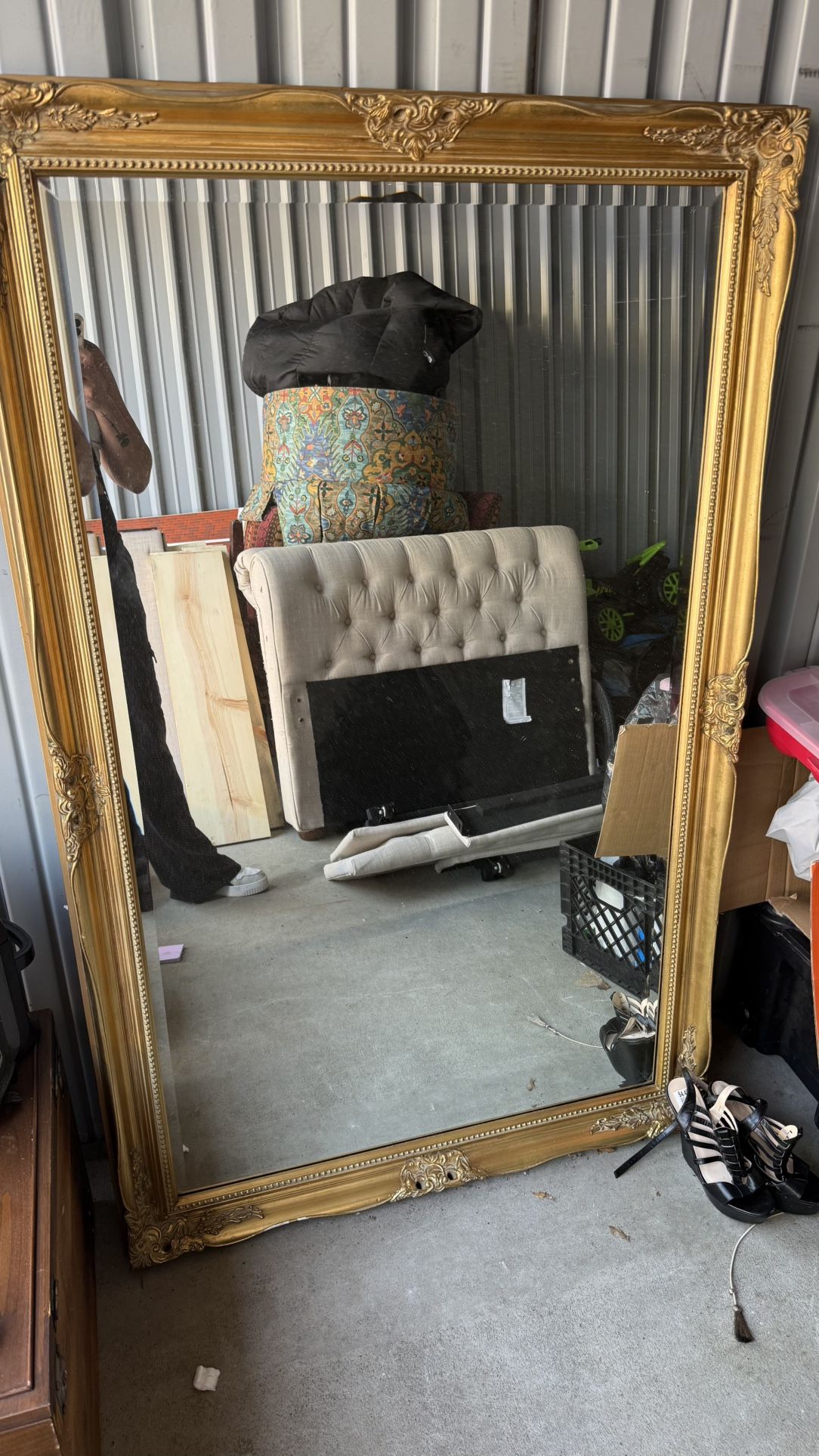 Tall Antique Gold Mirror